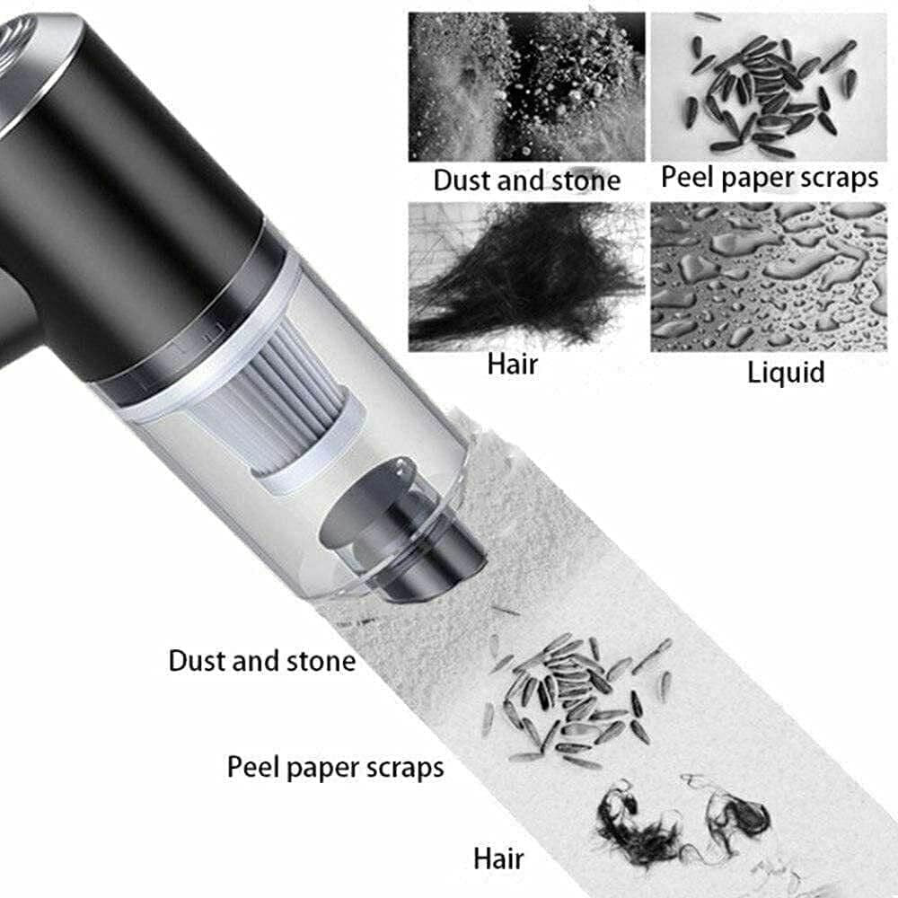 2-in-1 Portable Air Duster & Wireless Vacuum Cleaner – Compact, Rechargeable Mini Blower & Suction Tool