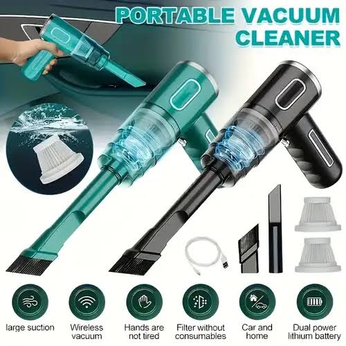 2-in-1 Portable Air Duster & Wireless Vacuum Cleaner – Compact, Rechargeable Mini Blower & Suction Tool