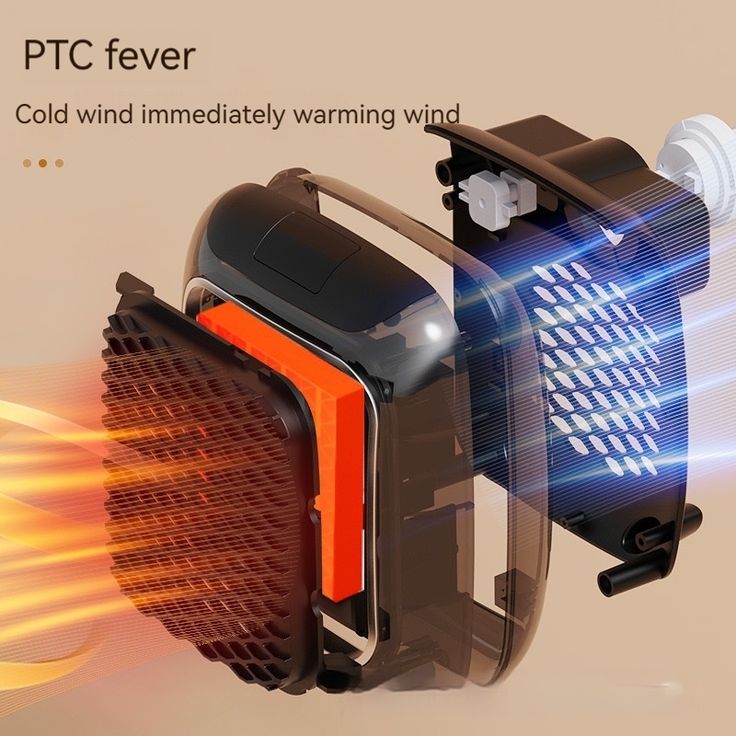 Handy Heater Turbo with Wall-Outlet | 800 Watts Mini Portable Heater with Temperature Control & Remote | Compact Space Heater for Bedroom, Office, and Home Use